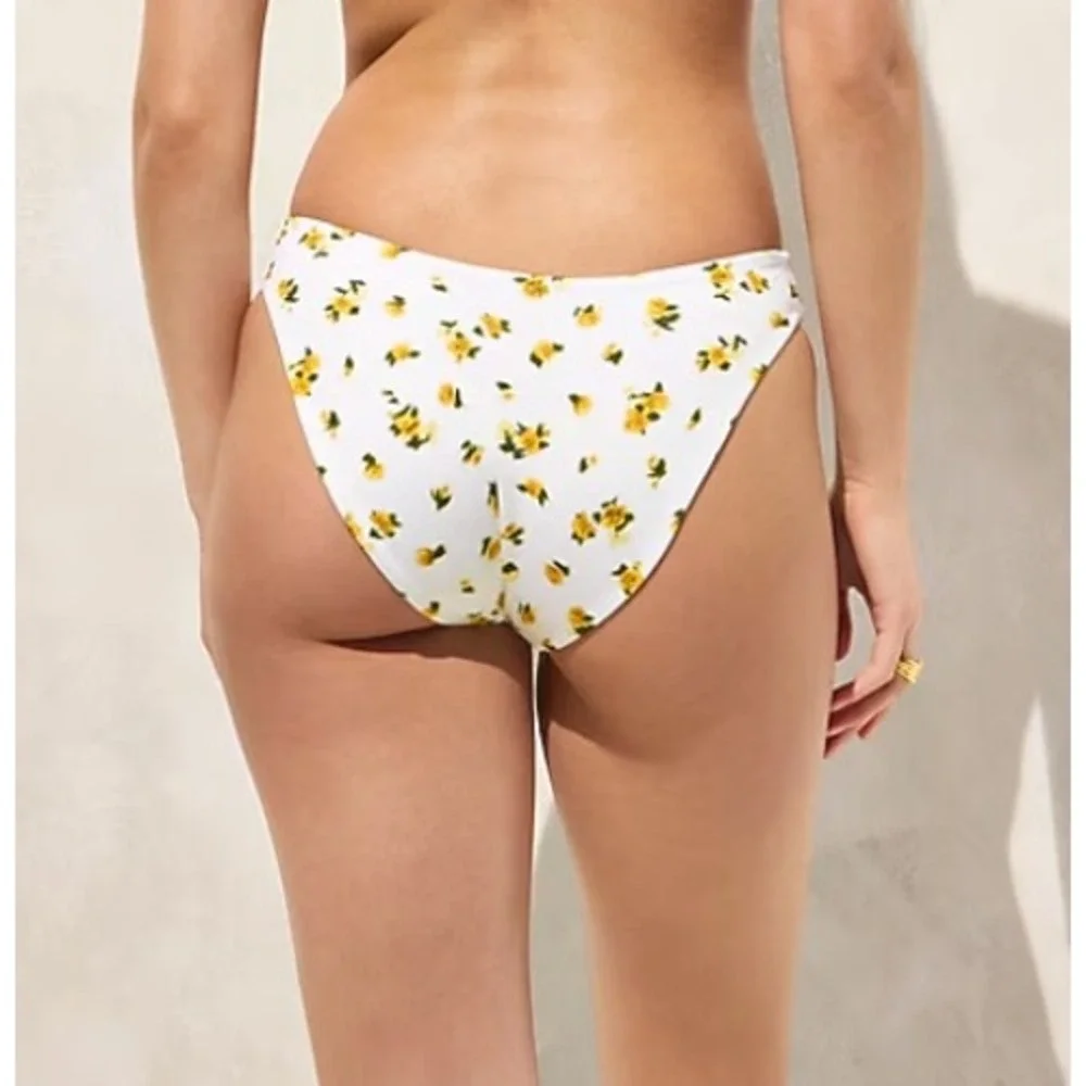 Crewcuts Swimsuit Bottoms Girls 14 White Yellow Floral Print Beach Cruise‎ NWT